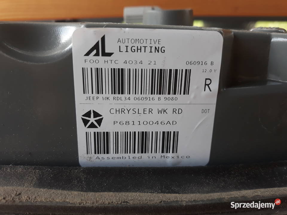 jeep grand cherokee wk 2 lampa tył chrom lampy lubelskie Parczew sprzedam