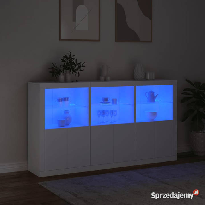 Szafka z oświetleniem LED biała 1815x37x100 Warszawa