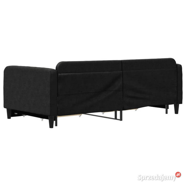 Sofa rozsuwana z szufladami czarna tkanina Łóżka mazowieckie Warszawa