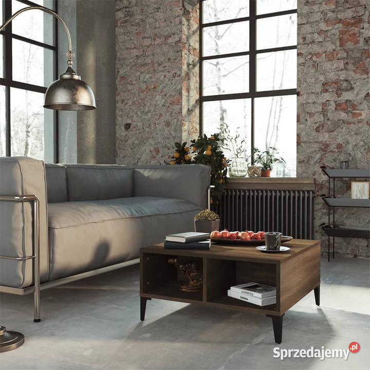 Stolik kawowy brązowy dąb 60x60x30 materiał Warszawa sprzedam