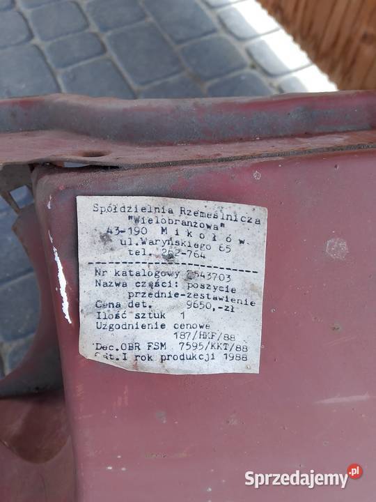 Sprzedam części blacharskie do Fiata 126p Milejów