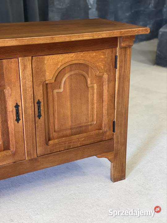 Długa dębowa komoda rustykalna sideboard 54cm zachodniopomorskie Budno