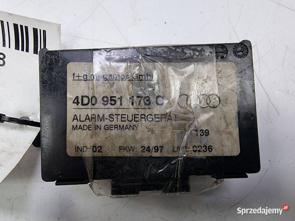 MODUŁ AUDI A8 D2 ALARMU 4D0951173C Lipno