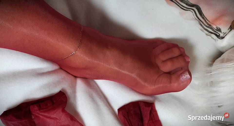pończochy czerwone bordowe olejowe błysk do Warszawa sprzedam
