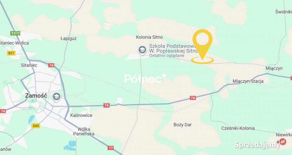 Działka 025 ha z mediamicisza zieleń potencjał asfalt Sprzedaż Horyszów-Stara Kolonia sprzedam