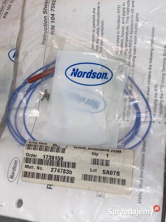 Czujnik temperatury kleju NORDSON 274783 274783b podlaskie Białystok