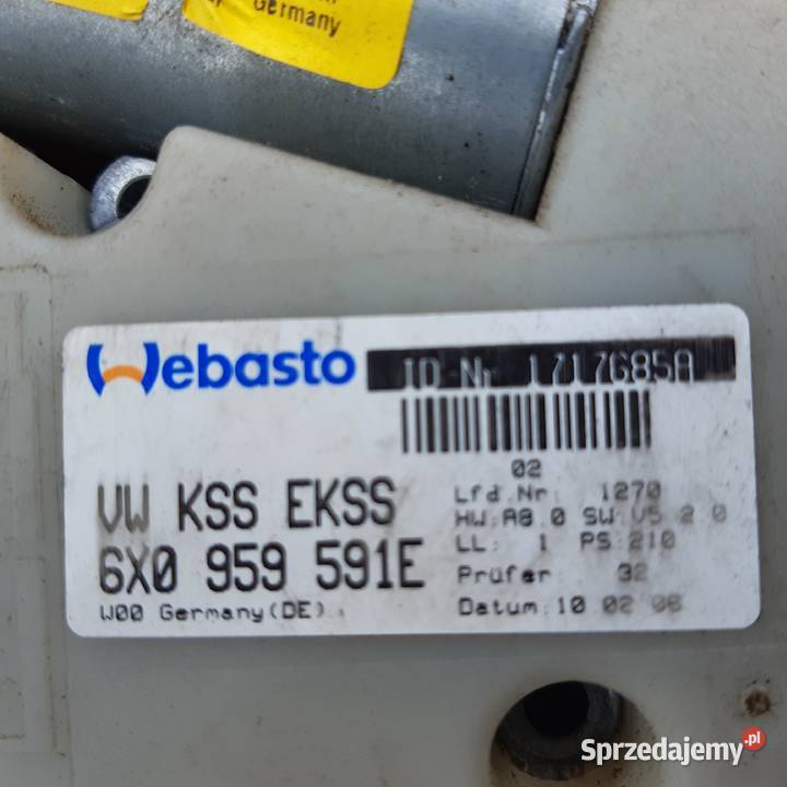 szyberdach SKODA OCTAVIA II KOMBI 6X0877255A osobowe Dębno