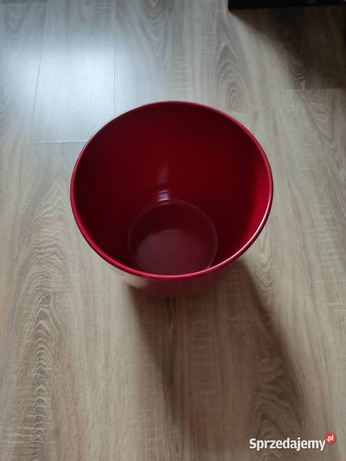 Donica doniczka ceramiczna czerwona śr 28 Doniczki i osłonki Głuchołazy