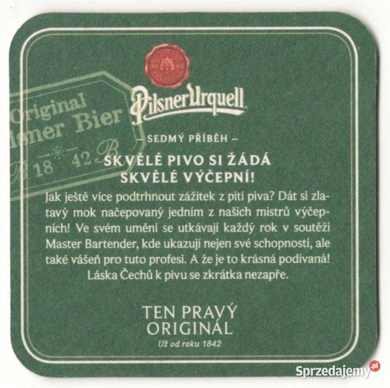 Pilsner Urquell podstawka do piwa 8 śląskie Gliwice