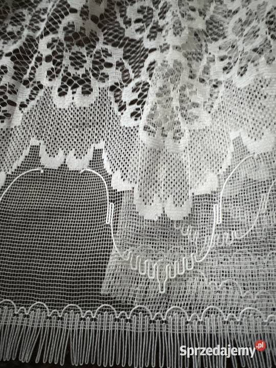 Firanki woal z haftami komplet