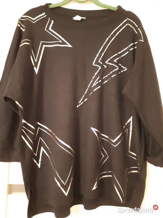 Bluza qs czarna z dwiazdą z cekinów Stargard