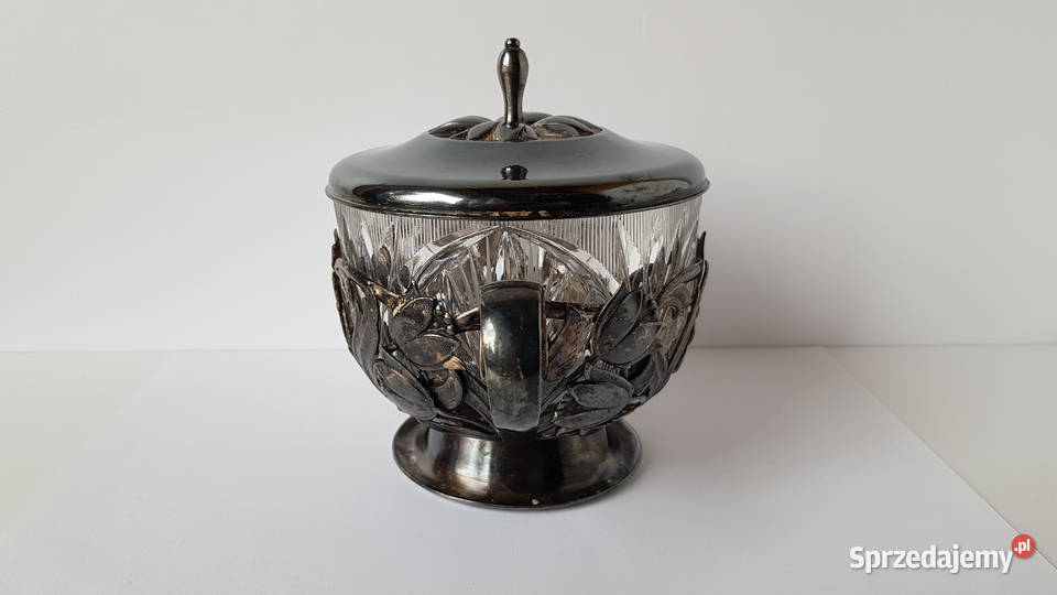 Platerowana cukiernica Tulipany ze szklanym Dąbrowa Górnicza sprzedam