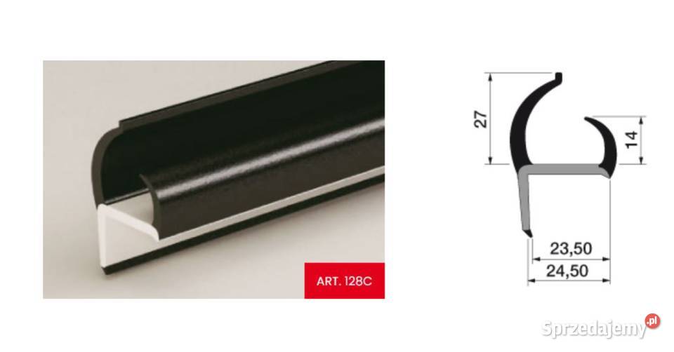 Uszczelka PVC 235245 mm L5000 mmczęść miękka Pozostałe wielkopolskie