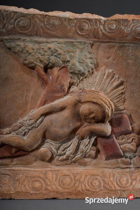 Relief terakotowy Śpiące Dzieciątko XVII wiek wielkopolskie Poznań