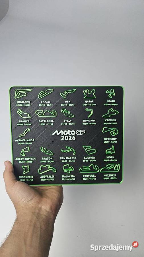 Kalendarz 2026 MotoGP czarny małopolskie Kraków