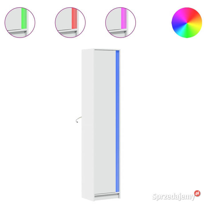 Wysoka szafka z LED biała 415x325x200 WM3307898 Warszawa