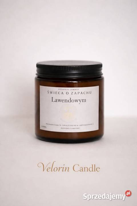 Świeca sojowa o zapachu lawendowym 120 ml biały Zgłobice
