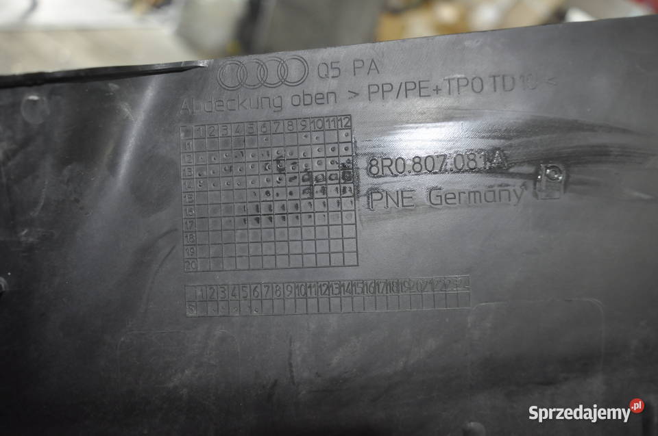 OSŁONA PASA PRZEDNIEGO AUDI Q5 SQ5 8R0807081A Karoseria Przecław sprzedam