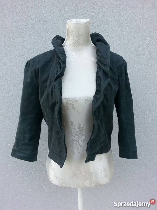 Religion skórzany szary żakiet