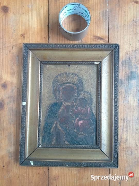 Święty obraz olej na blasze małopolskie Gdów