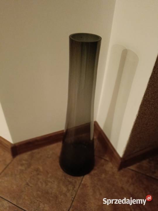 Wazon szklany ciężki dymiony kujawsko-pomorskie Lipno sprzedam