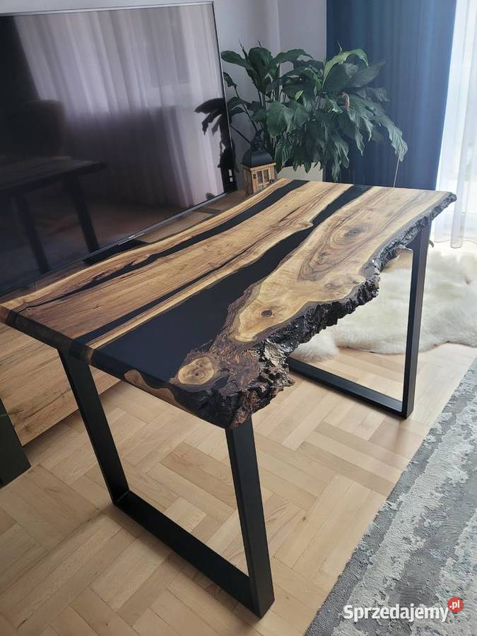 Stół z żywicą epoksydową orzech Kraków sprzedam
