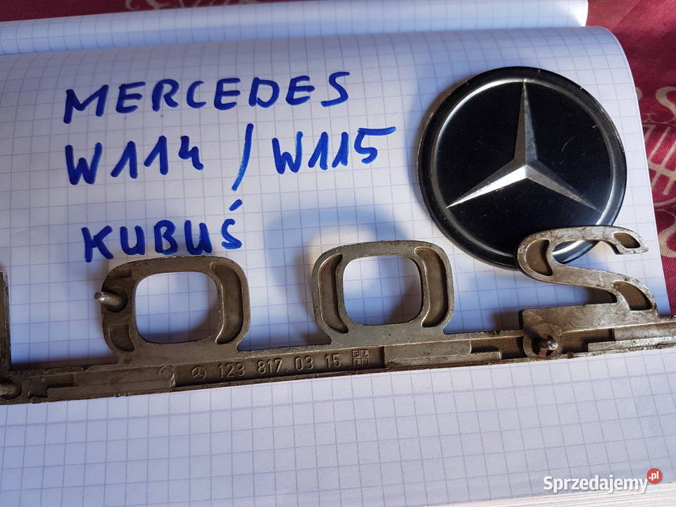 Emnlematy Mercedes W114 Kubuś Gwiazda na Części samochodowe sprzedam