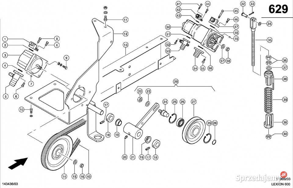 Claas Lexion 600 UCHWYT POMPY 0007719830 Jastrzębniki
