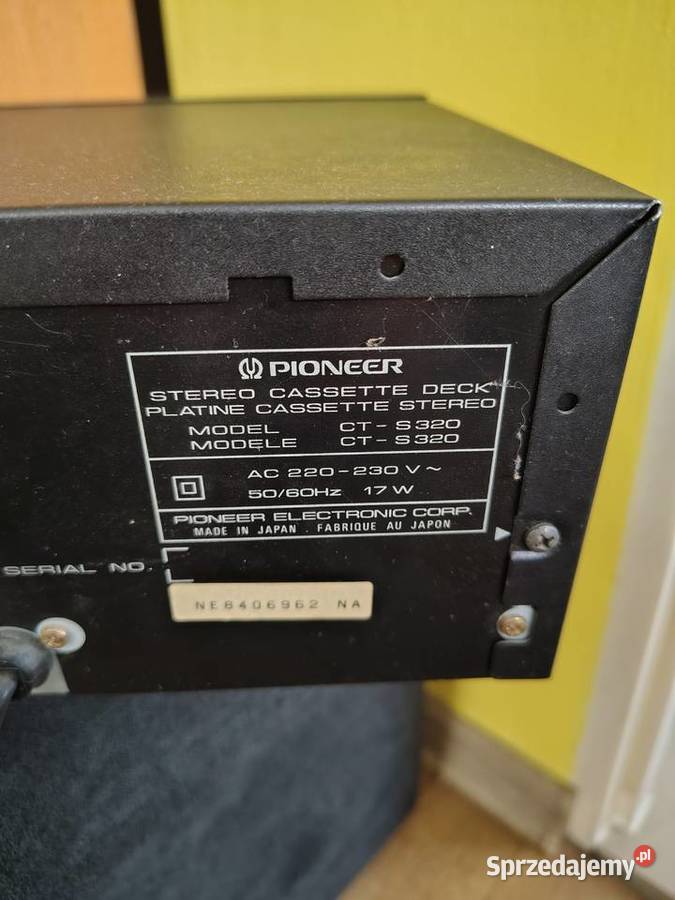 Magnetofon deck Pioneer cts 320 lubuskie Nowa Sól