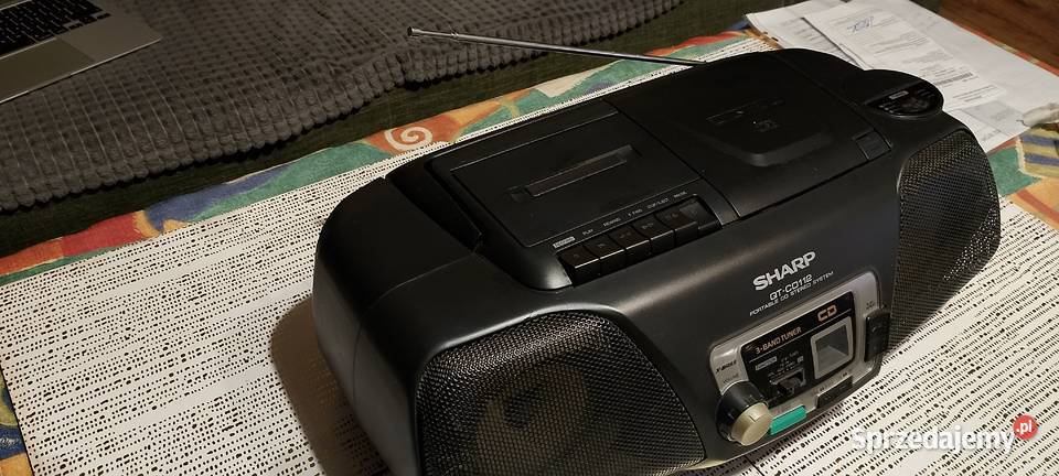 Sharp QTCD112H boombox CD kaseta radio stan Wąbrzeźno