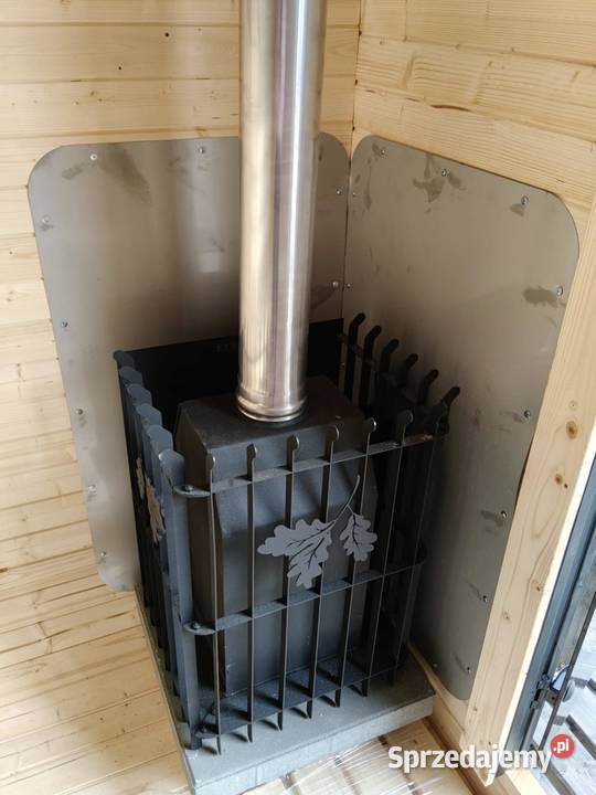 SAUNA OGRODOWA BECZKA QUADRO 235 ZŁOŻONA PIEC