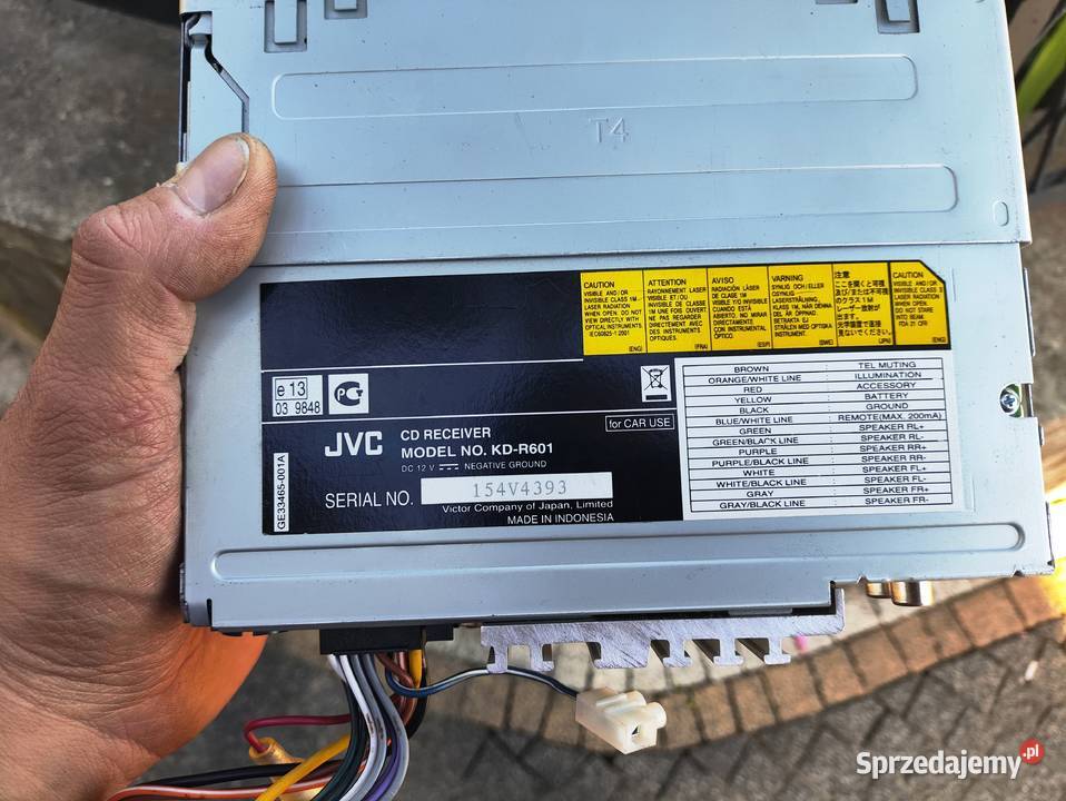 Radio samochodowe 1DIN JVC KDR601 CDMP3USBAUX Niegowonice