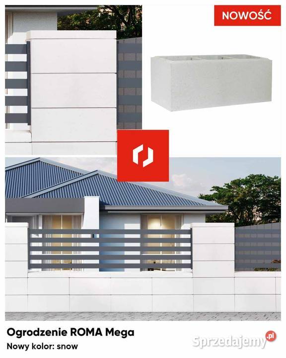 Nowoczesny bloczek na ogrodzenie Joniec ROMA Elementy betonowe sprzedam