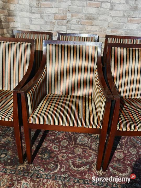 Piękny zestaw foteli gabinetowych 8 sztuk Sandomierz