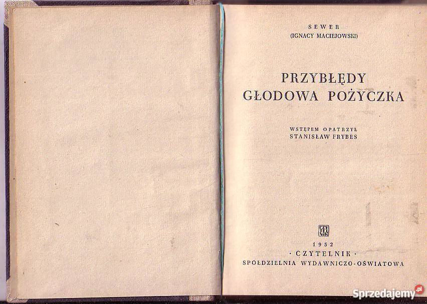 9774 PRZYBŁĘDY GŁODOWA POŻYCZKA SEWER IGNACY Czyrna sprzedam
