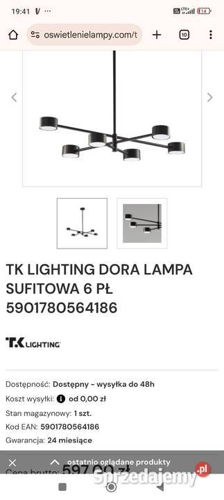 Lampa sufitowa Dora Padew Narodowa