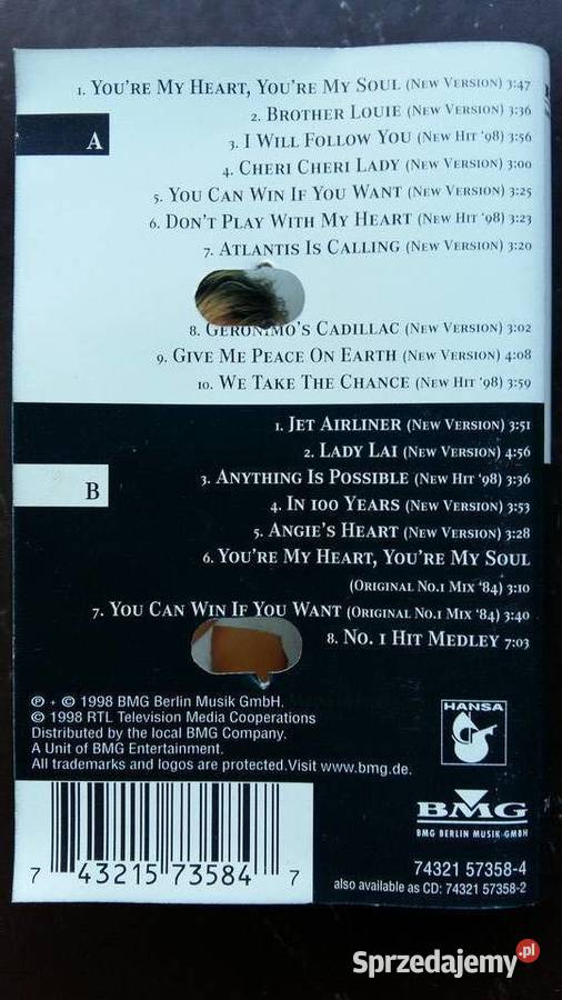 Kaseta magnetofonowa Modern Talking Back For kaseta