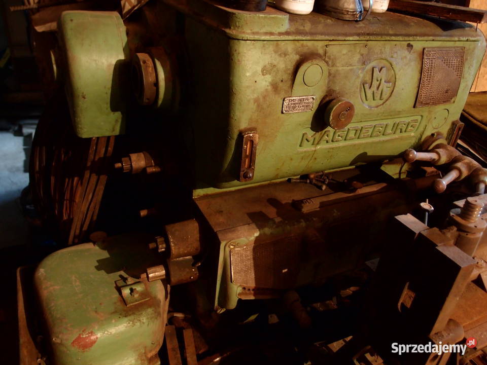 Duża przemysłowa Tokarka Magdeburg produkcja NRD Łódź