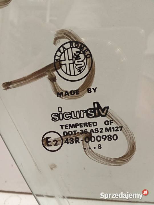 Szyba Drzwi Prawa Przednia Alfa Romeo 145 94 Bralin