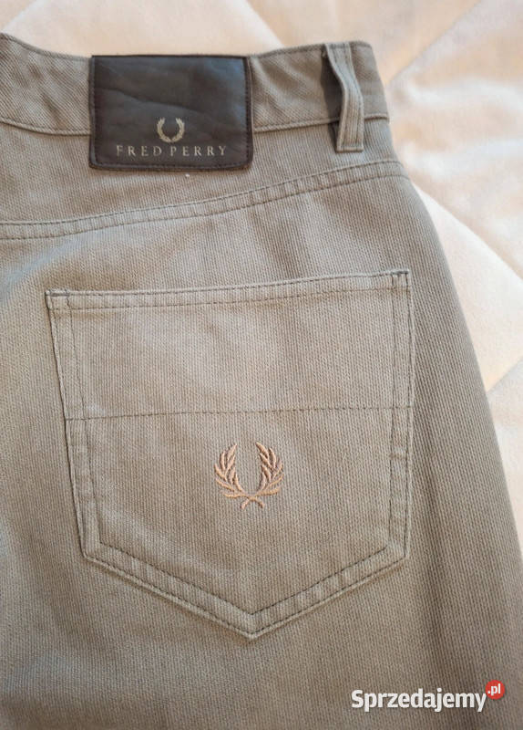 Szare chinosy Fred Perry regular fit eleganckie Zielona Góra sprzedam