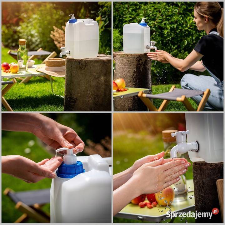 Kanistry z kranem umywalki plenerowe 5L 10L 20L