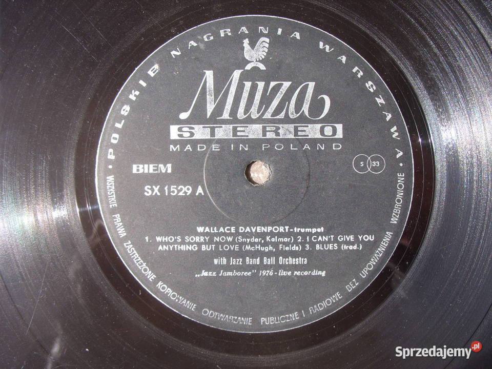 Jazz LP Wallace DavenportAngi Domdey MUZA Płyty i kasety Wołów