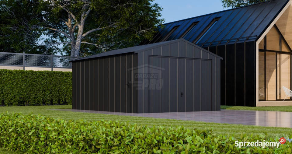 Garaż blaszany 4x5m brama uchylna drzwi blacha Bełchatów