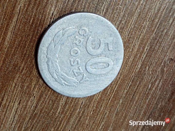 Sprzedam szoste 50 gr 1957 r bzm Numizmatyka