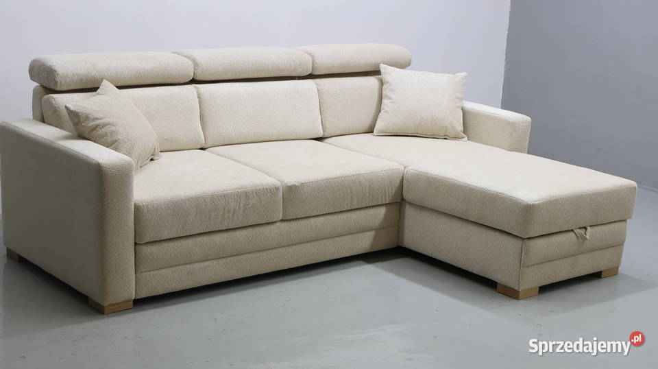 TTJ Beżowy NAROŻNIK funkcja spania pojemnik na Poznań