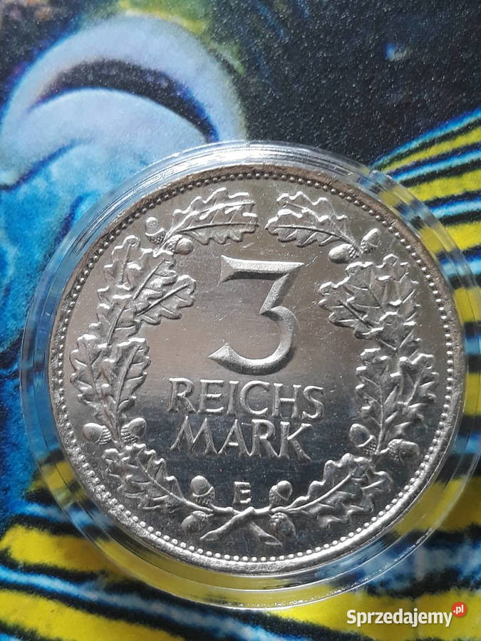 3 Marki Weimar 1925 rmen E Rycerzrzadkość Konin