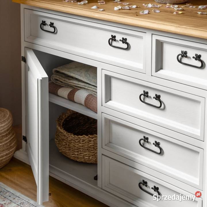 Biała drewniana komoda do sypialni Lublin sprzedam