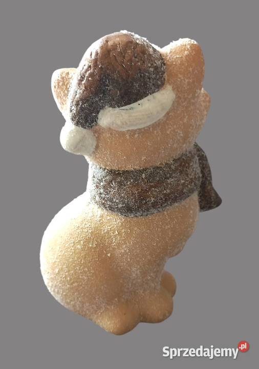 Urocza dekoracja figurka ceramiczna świąteczna