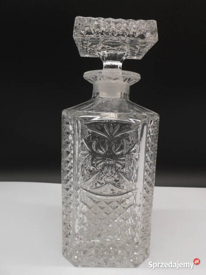 Stara Kryształowa Karafka do Whisky Nalewek Porcelana i szkło Raszków