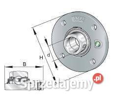 Łożysko z obudową okrągłe kompletne RME50 Do maszyn uprawowych Kamionna